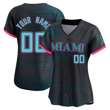 Custom Women's Limited Miami Marlins Black 2025 City Connect Jersey