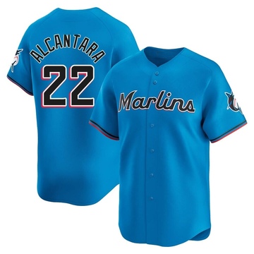 Sandy Alcantara Men's Limited Miami Marlins Blue Alternate Jersey