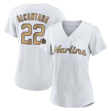 Sandy Alcantara Women's Authentic Miami Marlins White 2022 All-Star Game Jersey