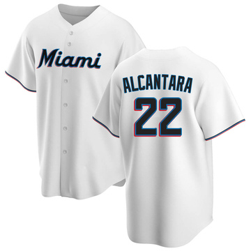 Sandy Alcantara Youth Replica Miami Marlins White Home Jersey